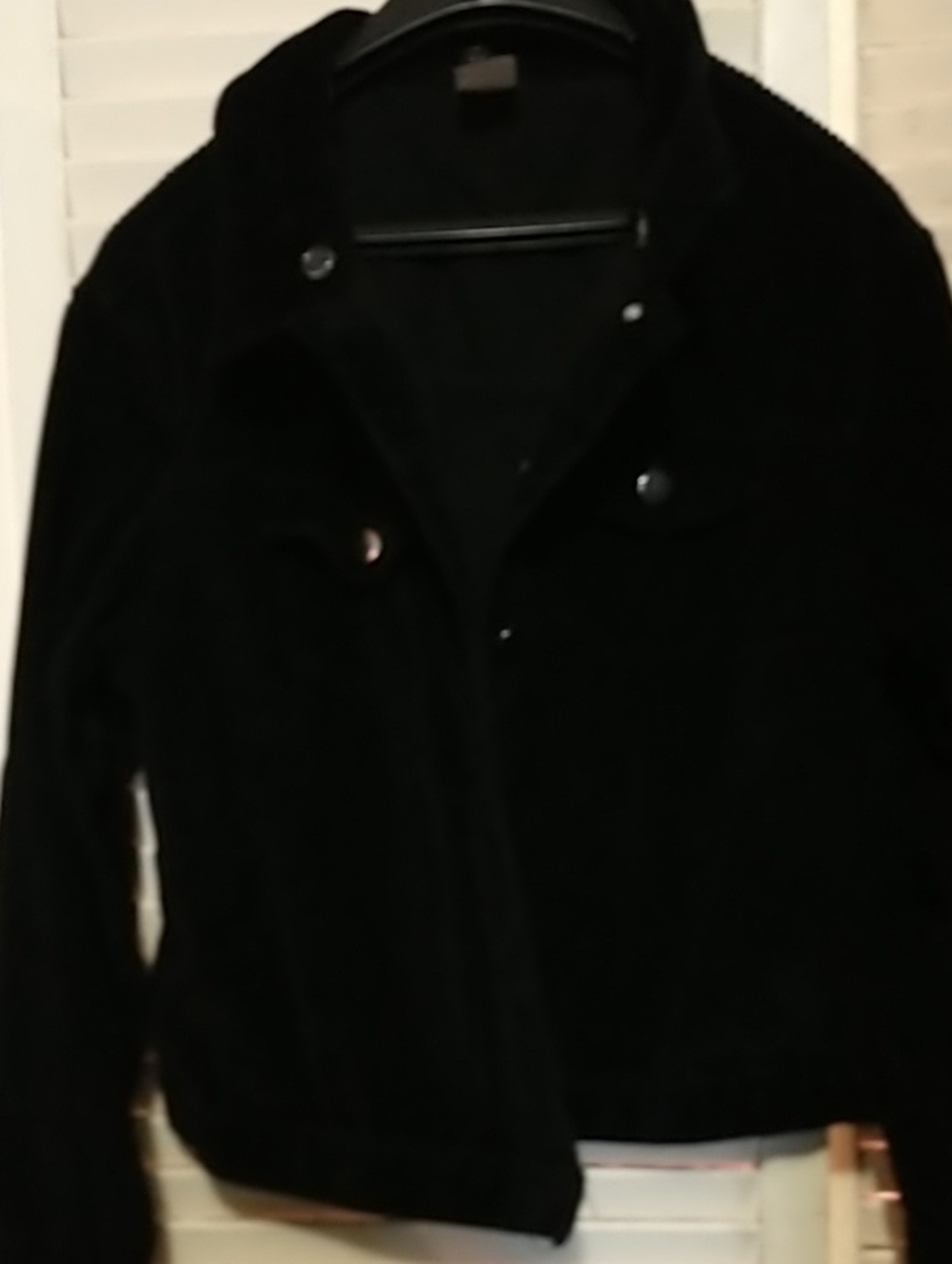 No Boundaries Black Corduroy Long Sleeve Jacket Sz Large 8-10